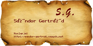 Sándor Gertrúd névjegykártya
